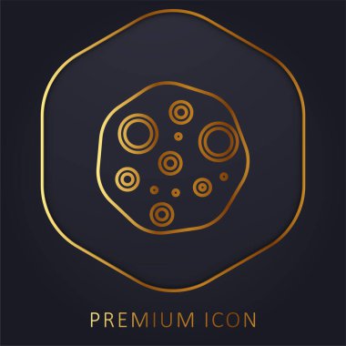 Asteroid altın çizgisi prim logosu veya simgesi
