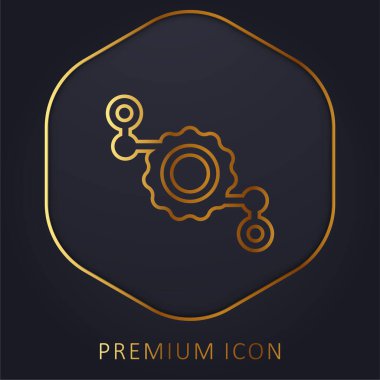 Altın çizgi prim logosunu ya da simgesini monte et