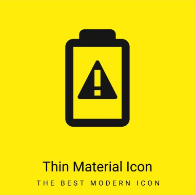 Pil en az parlak sarı madde simgesi