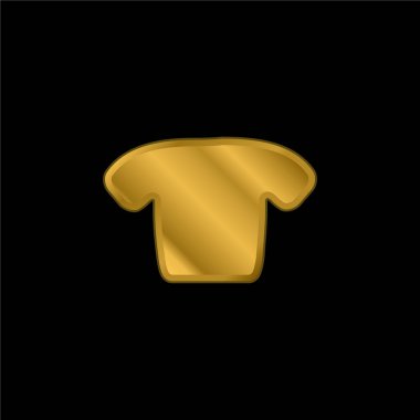 Gövde altın kaplamalı metalik simge veya logo vektörü