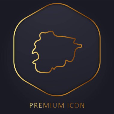 Andorra altın çizgisi prim logosu veya simgesi