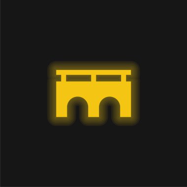 Köprü sarısı parlak neon simgesi