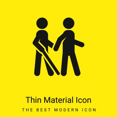 Blind minimal bright yellow material icon clipart