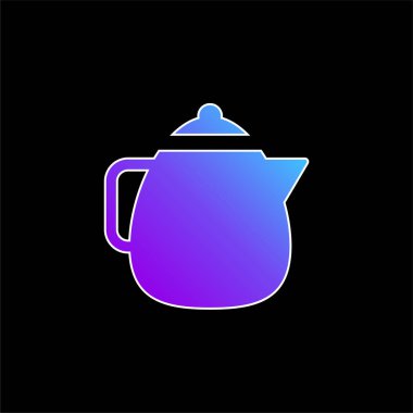 Büyük Çaydanlık mavi eğimli vektör simgesi