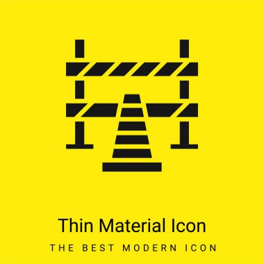 Barrier minimal bright yellow material icon clipart