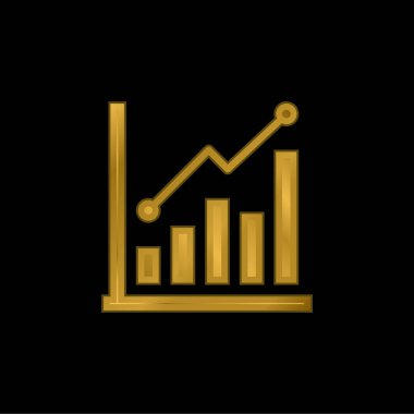 Çubuk altın kaplama metalik simge veya logo vektörü