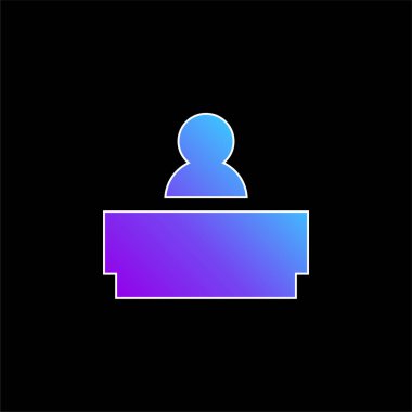 Patron mavi gradyan vektör simgesi