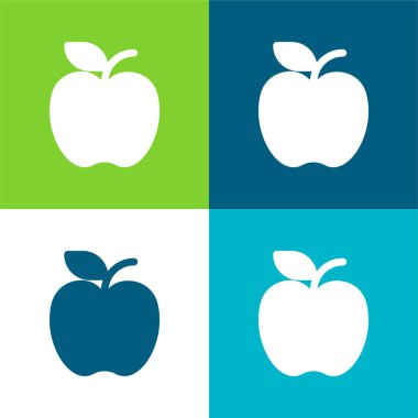 Apple Düz 4 renk en küçük simge kümesi