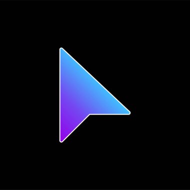 Ok mavi eğimli vektör simgesi