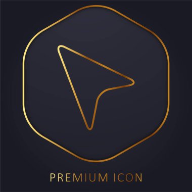 Black Pointer golden line premium logo or icon clipart