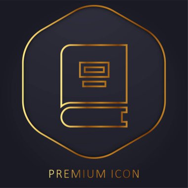 Altın satır premium logosu ya da simgesi