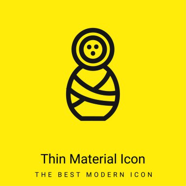 Baby Outline minimal bright yellow material icon clipart
