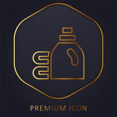Bleach golden line premium logo or icon clipart