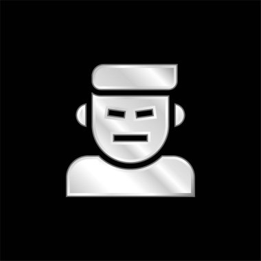 Öfke gümüş kaplama metalik simge