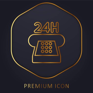 24 Servis Altın Hat prim logosu veya simgesi