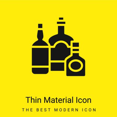 Şişeler çok az parlak sarı madde simgesi