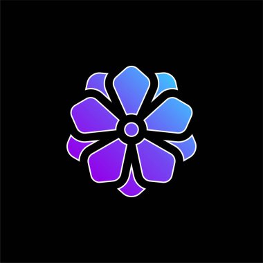 Anemone mavi gradyan vektör simgesi