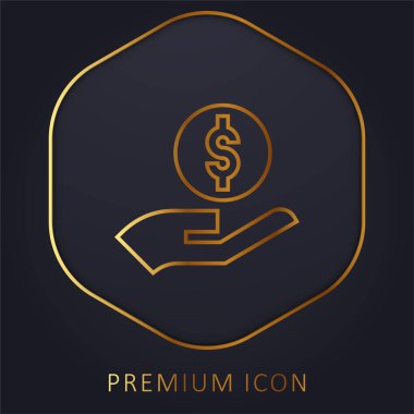 Altın çizgi prim logosu veya simgesi yararları