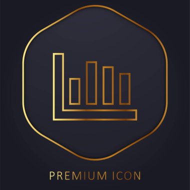 Çubuk Çizelgesi Altın Çizgi prim logosu veya simgesi