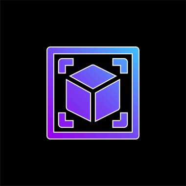 3ds mavi gradyan vektör simgesi