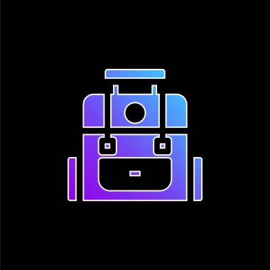 Sırt çantası mavi gradyan vektör simgesi