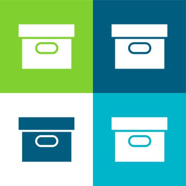 Kutu Kaplamalı Düz Düz Renk en az simge seti