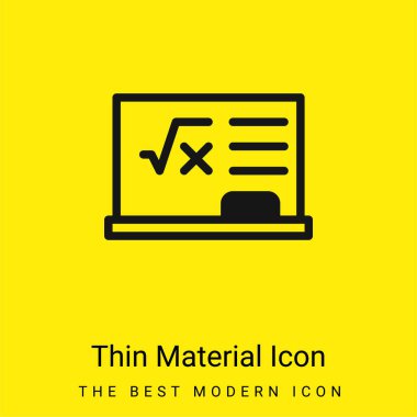 Blackboard minimal bright yellow material icon clipart