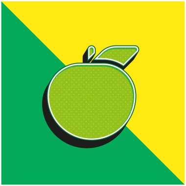 Apple Green ve sarı modern 3d vektör simgesi logosu