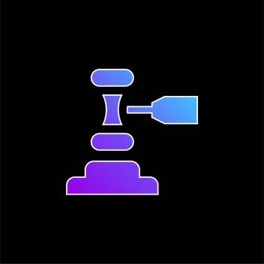 Açık arttırma mavi eğimli vektör simgesi