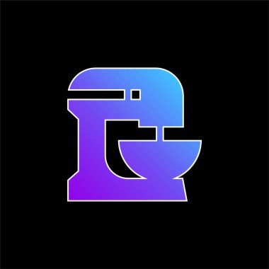 Yenici mavi gradyan vektör simgesi