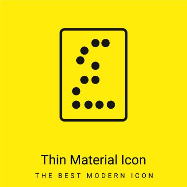Braille Text minimal bright yellow material icon clipart