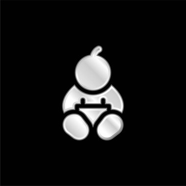 Baby Boy gümüş kaplama metalik simge