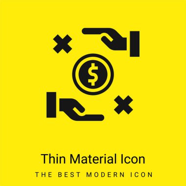 Bribe minimal bright yellow material icon clipart