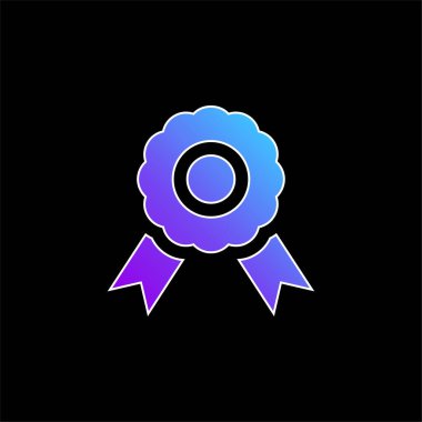 Rozet mavi gradyan vektör simgesi