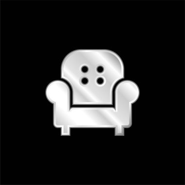 Koltuk gümüş kaplama metalik simge