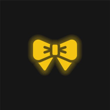 Baş sarı parlak neon simgesi