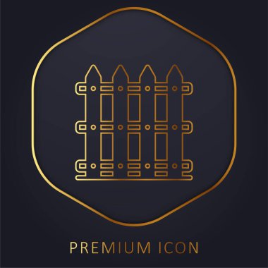 Sınırlar altın çizgi premium logo veya simge