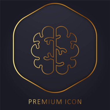 Beyin altın çizgisi prim logosu veya simgesi