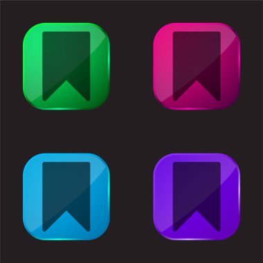 Yer imi dört renkli cam simge simgesi