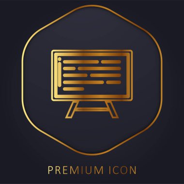Altın çizgi premium logosu veya simgesi