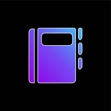 Gündem Kitabı mavi eğimli vektör simgesi