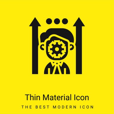 Boosting Potential minimal bright yellow material icon clipart