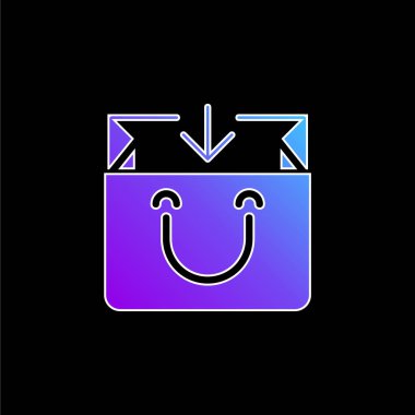 Mavi torba gradyan vektör simgesi