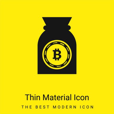 Bitcoin Çuvalı Asgari parlak sarı malzeme simgesi