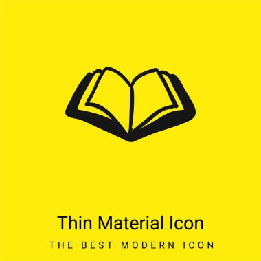 Kitap Eli Çizilmiş Açılmış Araç Asgari parlak sarı malzeme simgesi