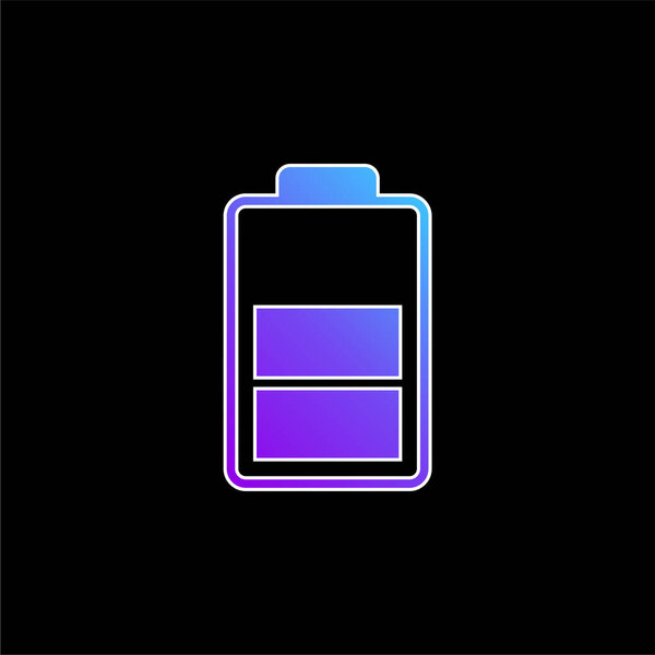 Battery Status Symbol blue gradient vector icon
