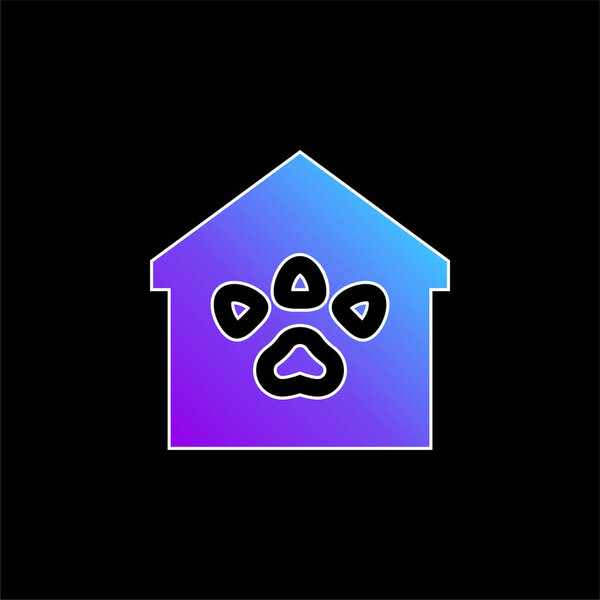 Animal Shelter blue gradient vector icon
