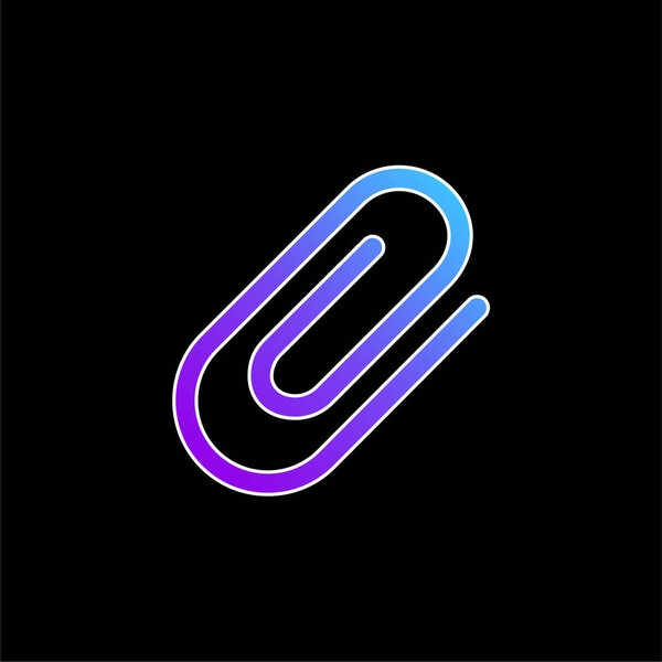 Прикрепить интерфейс Символ диагональной скрепки Инструмент синий градиентный вектор значок