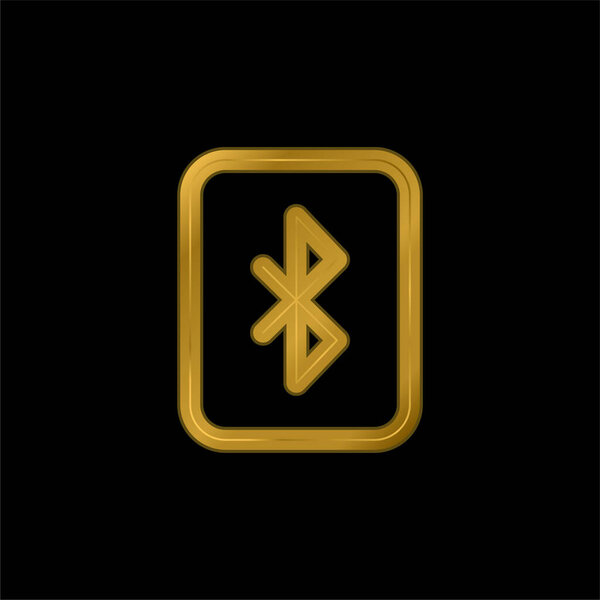 Позолоченный значок Bluetooth или вектор логотипа