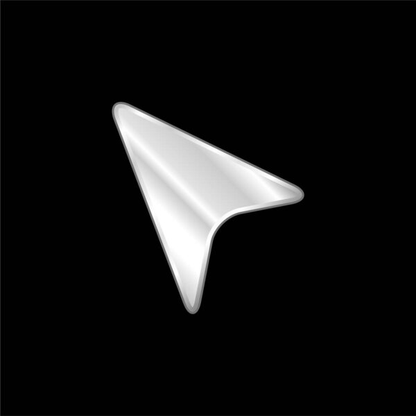 Серебристая икона с чёрным указателем